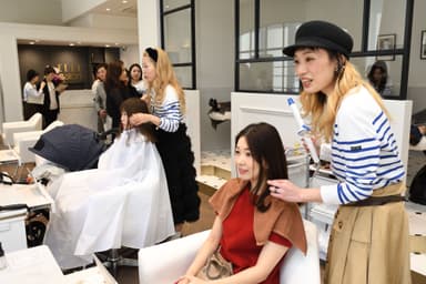 ヘアメイクの様子