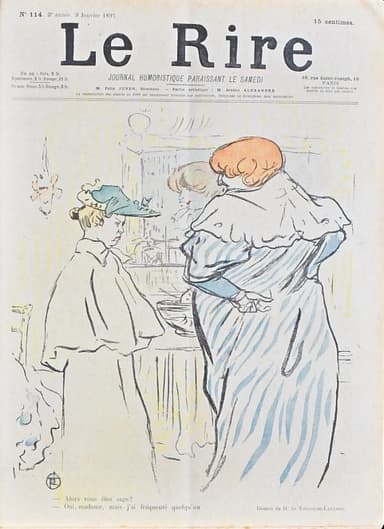 ロートレックが表紙を手掛けた1897年発行の『リール』誌