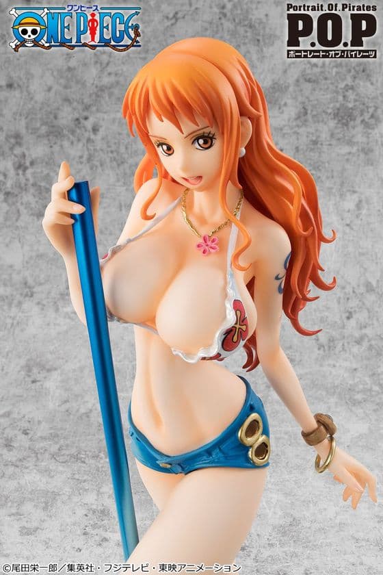 ワンピース「ナミ」の美脚が武器クリマ・タクトに絡む！
ビキニ＆ホットパンツ姿を小悪魔セクシーに立体化