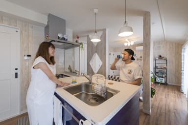 ご夫婦念願の対面型キッチン