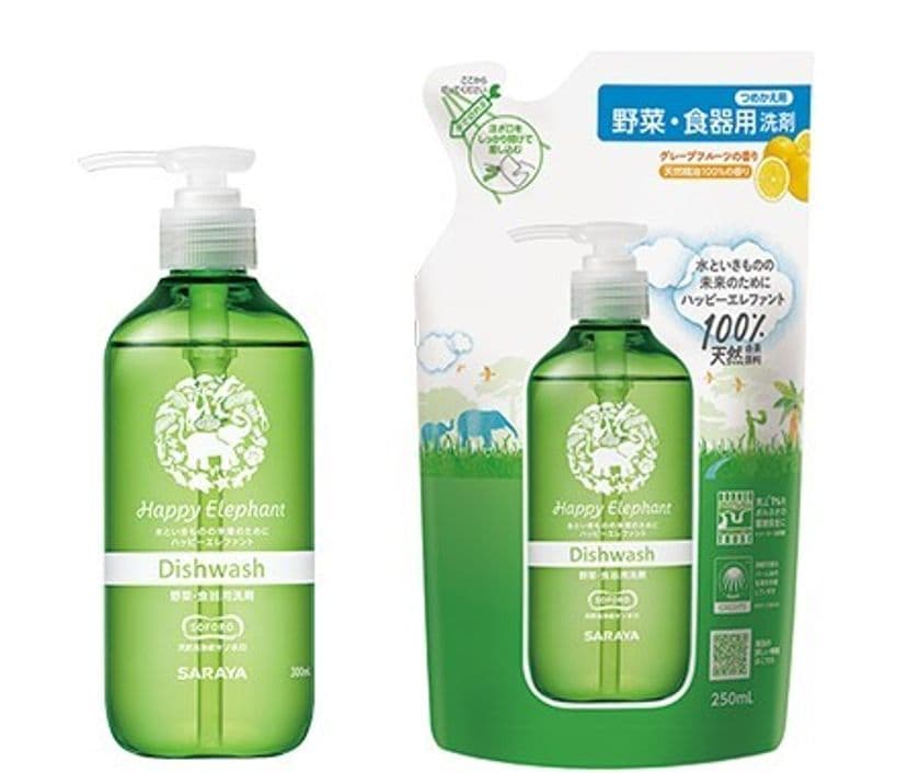 洗浄力150％アップ＆すすぎ時間20％短縮※1
「ハッピーエレファント 野菜・食器用洗剤リフレッシュ」
リニューアル発売のお知らせ