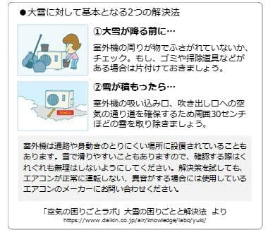 大雪に対して基本となる2つの解決法
