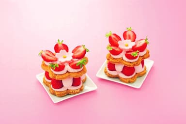＜キャトル＞桜とあまおうのミルフィーユ