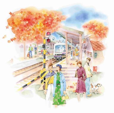 一乗寺駅の紅葉