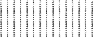 ゴシック体：JIS第4水準漢字サンプル一例
