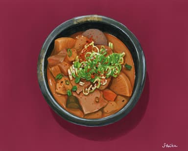 モツ煮イラスト