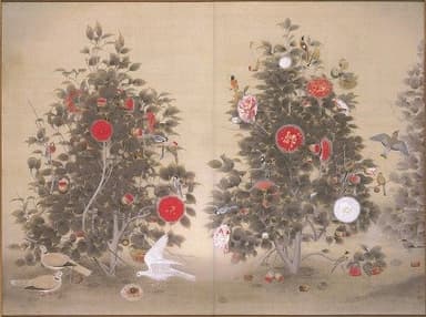 上村松篁「春園鳥語」