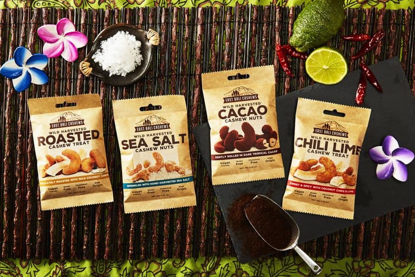 イーストバリカシューズがInstagramで30万いいね！突破！
カシューナッツ菓子全4フレーバーのラインナップを発表