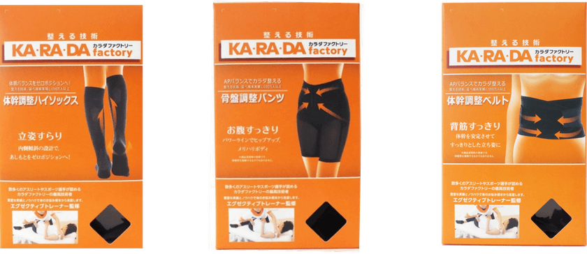 整体×骨盤　カ・ラ・ダ ファクトリー　
老舗靴下カンパニー ナイガイと共同開発の“高機能補整インナー”
2018年6月下旬からロフト・東急ハンズで販売開始！(一部店舗)