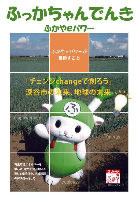 “ふっかちゃんでんき”こと、ふかやeパワーが
深谷市と「自治体出資の地域電力会社」を設立