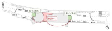 駅施設（旅客トイレ）移転・統合の概略図
