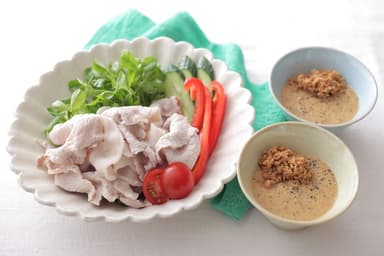 豚しゃぶの納豆つけだれ