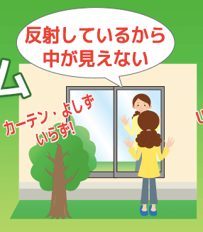 外から見られない