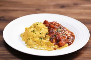 自家栽培トマトのオムライス