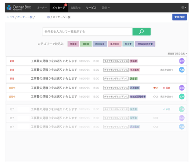 メッセージ一覧画面イメージ