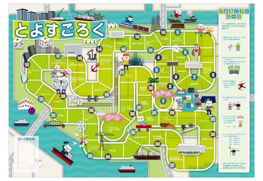 豊洲の歴史を学ぶゲーム「とよすごろく」が完成！
10月6日の豊洲水彩まつり2018にてお披露目