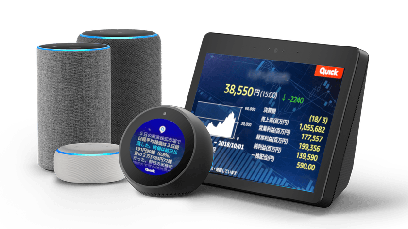 QUICKの株価応答サービスがAmazonが提供する
「Alexa Presentation Language (APL)」に対応