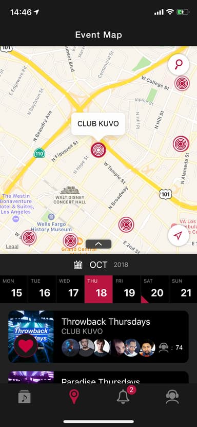 進化したクラブイベント検索機能「Event Map」により、効果的なクラブイベント探しを実現