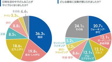 Q.ひざ痛による日常生活や趣味への影響