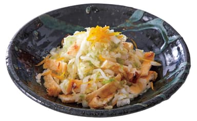 塩もみ白菜と焼き油揚げのゆずあえ