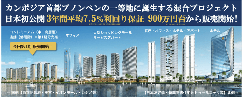 不動産テックのビヨンドボーダーズ、
カンボジア首都一等地に位置するプロジェクトの
独占プロモーション契約を締結。限定セミナーを開催