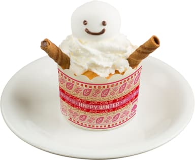 スノーマンのふんわりカップケーキ