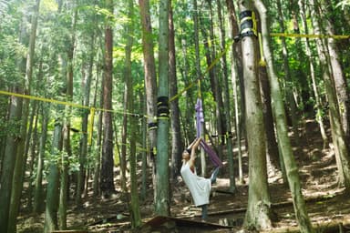 【星のや富士】空中ストレッチ