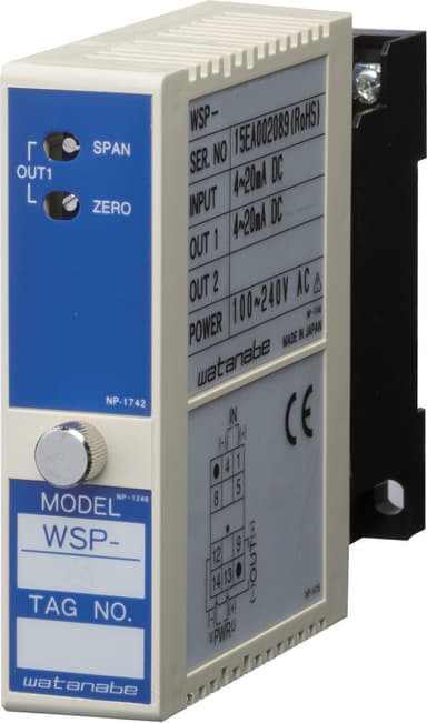 渡辺電機工業 測温抵抗体温度変換器(応答25ms)WSP-RTS-F