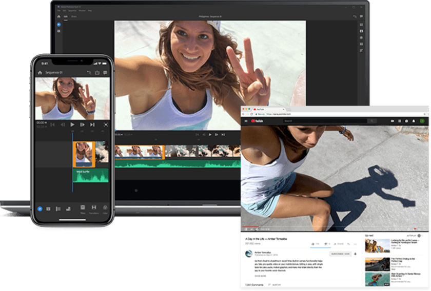 カメラと写真映像のワールドプレミアショー「CP+」でアドビが動画編集アプリの新製品「Adobe Premiere Rush CC」を展示
