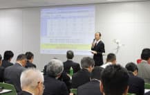 社長・谷村による経営方針説明