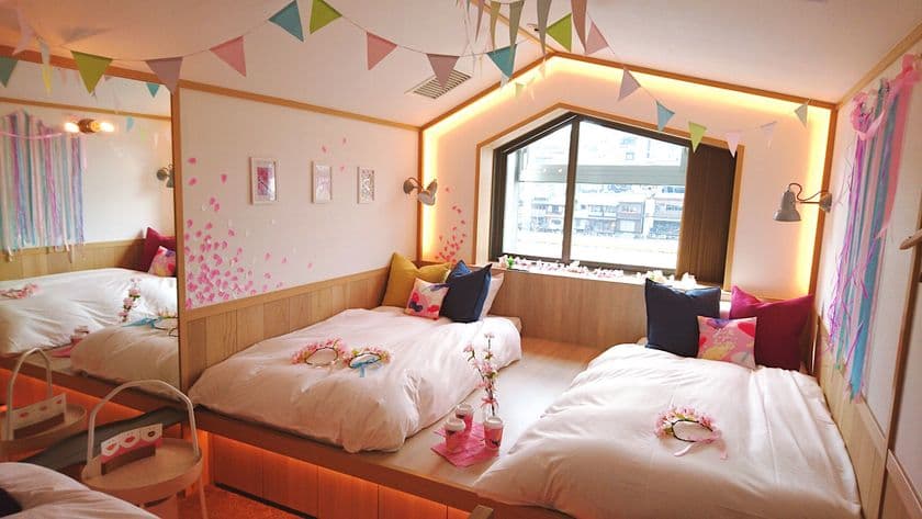 ご予約受付中！CAFETEL 京都三条 for Ladiesにて
「SAKURA ROOM」の予約をスタート！