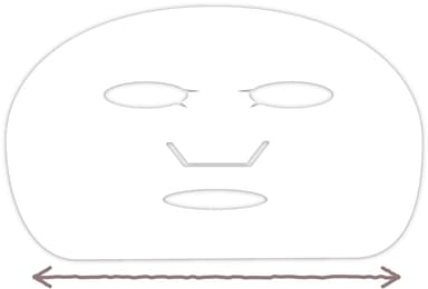 約180%伸びて顔にぴったりフィット！