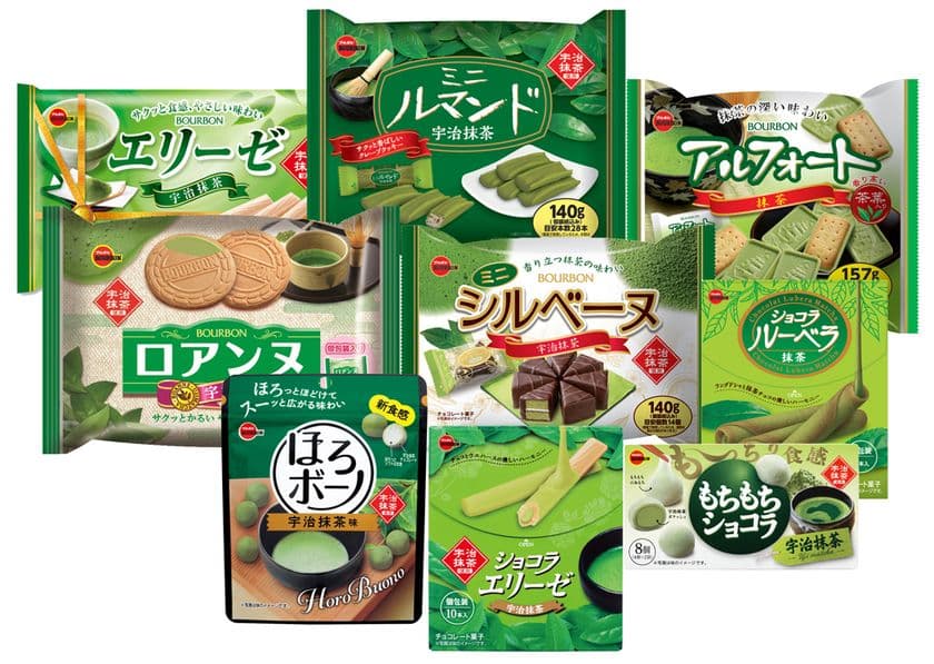 ブルボン、芽吹きの季節を彩る“抹茶フェア”
「ショコラエリーゼ宇治抹茶」など7品を
4月16日(火)に新発売！