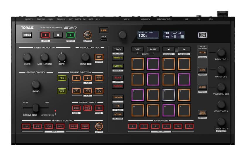 Pioneer DJ、マルチトラック・シーケンサー
「SQUID」を4月下旬に発売　
「TORAIZ」シリーズに、あらゆる音楽制作機器とつながり、
触れるたびに想像を超えたフレーズを生み出す新商品が登場