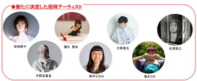 新たに決定した招待アーティスト