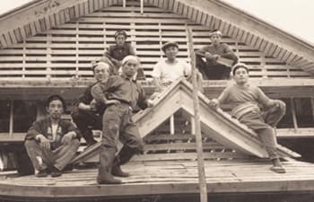 建設中の銭湯(昭和20年代)
