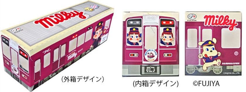 ～阪急電車と不二家がコラボレーション～
『ペコちゃん×阪急電車ミルキー』
復元された「8000系」記念デザイン！