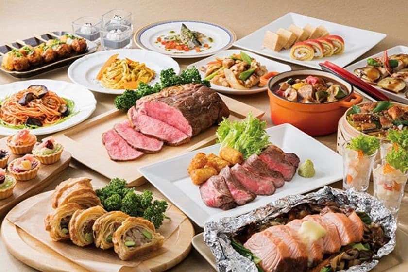 ライブキッチンから贈る、
出来たてお肉料理にハロウィンデザートなど秋の味覚がそろう
「AUTUMN VIKING（オータム バイキング）」