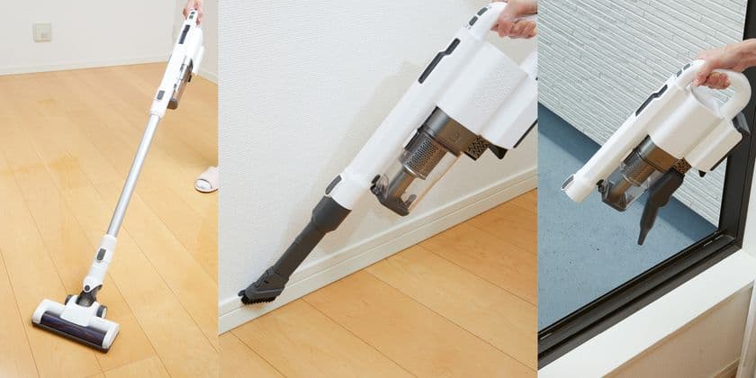 風で掃きだす3wayクリーナー
充電式スティッククリーナー「エアーブロー機能付き」発売