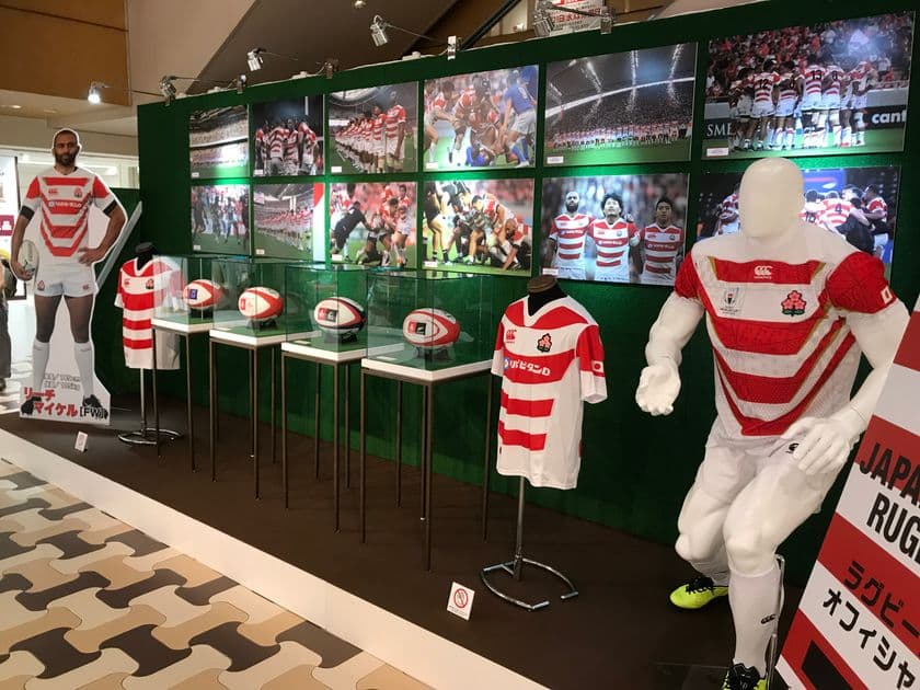 ラグビー日本代表オフィシャルストアが続々オープン！
展示スペースが併設された店舗も登場