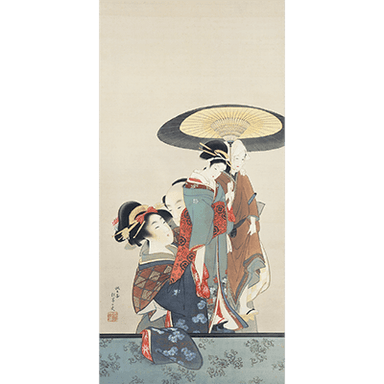 「人形遣之図」上村松園