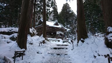 【奥入瀬渓流ホテル】十和田神社＿冬＿引き