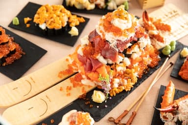 【トマム】メガこぼれ寿司とスキー板プレート