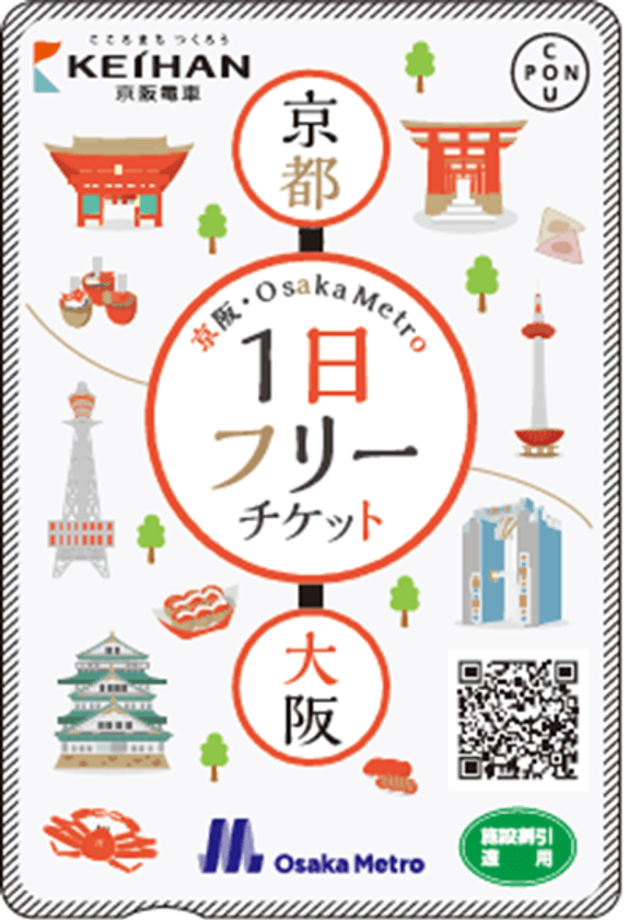 『京阪・Osaka Metro １日フリーチケット』を
2019年10月1日(火)から発売します