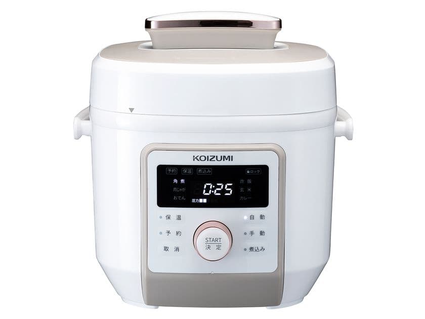 初めての方でも簡単に煮込み料理を本格挑戦！
「マイコン電気圧力鍋」発売　
55種類の食材別レシピブック付き