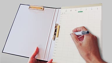 ファイルに挟んで持ち運び