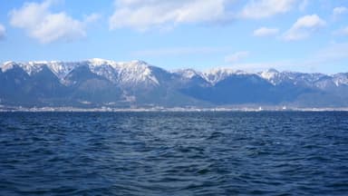 びわ湖の美しい冬景色