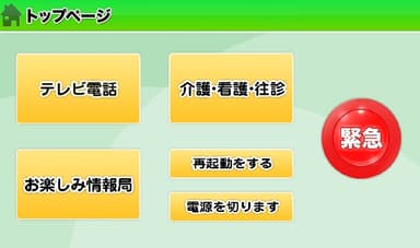 「在宅医療支援システム」パソコンTOPページ