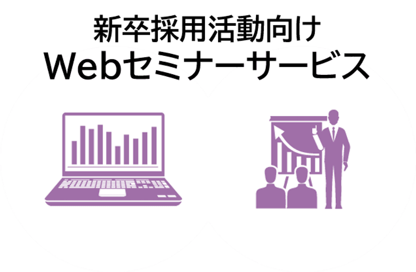新卒採用活動に向けて
対面接触を避けた【Webセミナーサービス】のご案内　
就活生の感染不安を軽減した安心の採用活動を