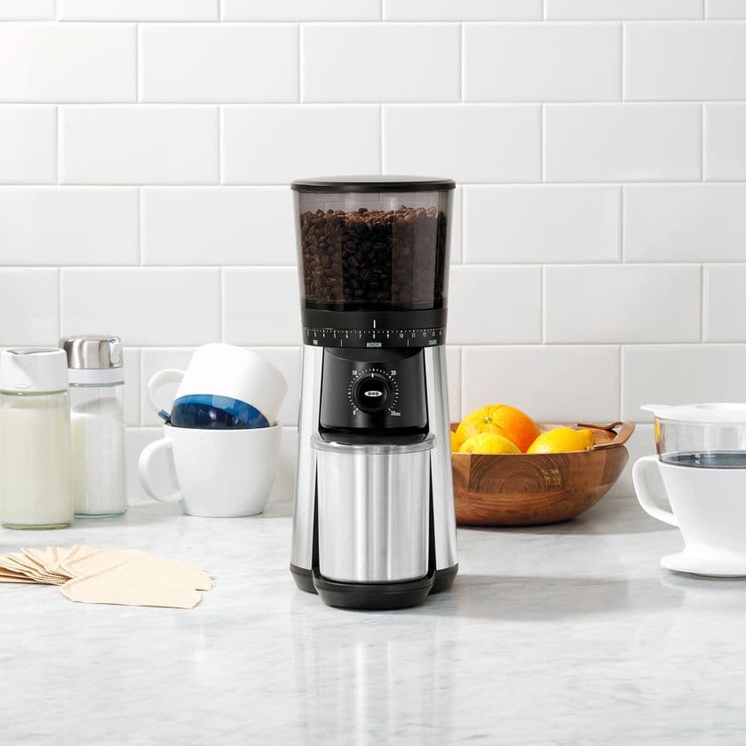 OXO(オクソー)『タイマー式コーヒーグラインダー』を
4月6日から販売開始　
～より手軽に、より均一性の高い挽き目を実現！～